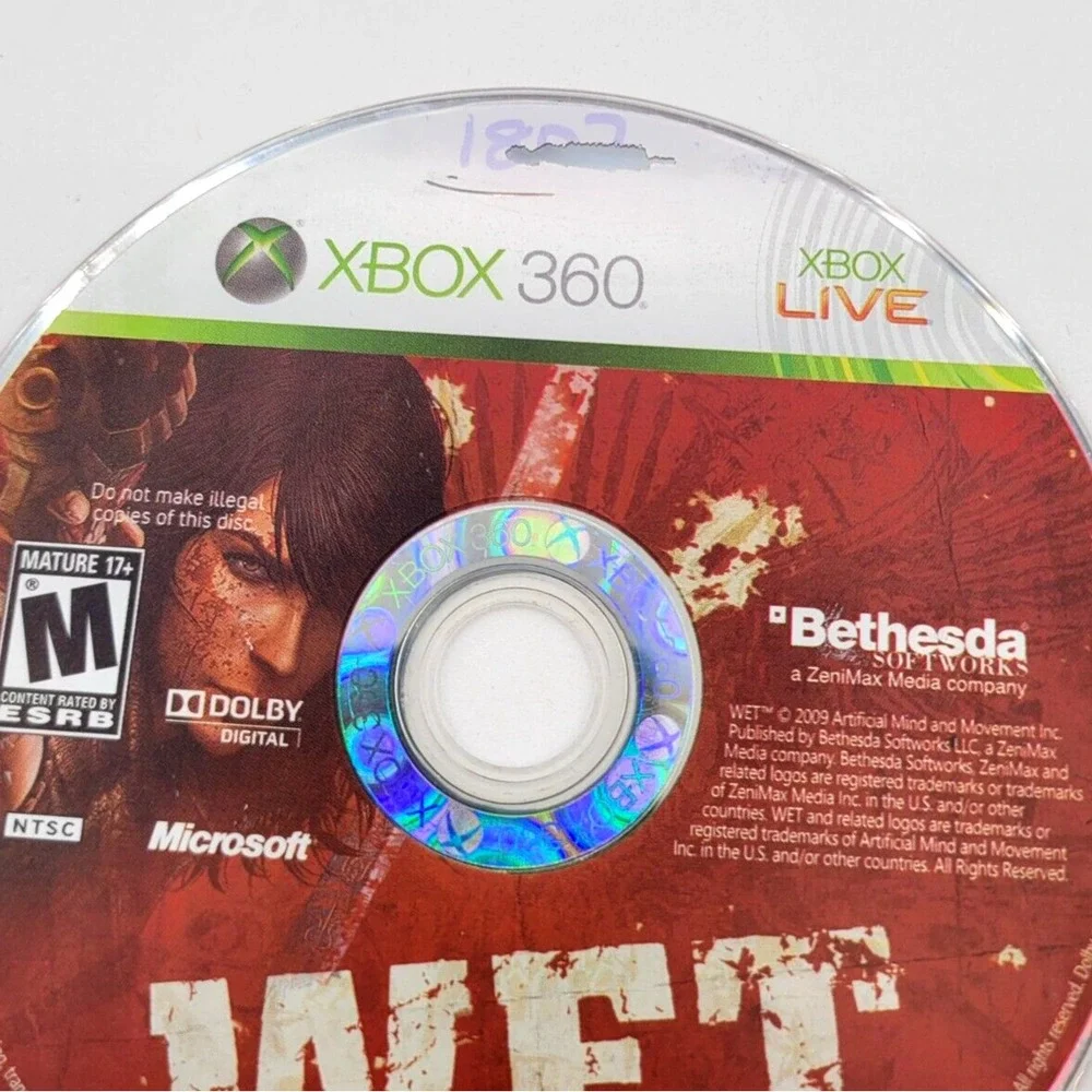 Wet (Microsoft Xbox 360, 2009) Complete With Case and Manual -‎ Works Great
